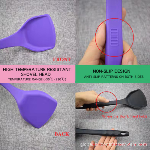 Kitchen Utensils Food Grade Silicone Heat Resistant Kitchen Cooking Spatula Factory